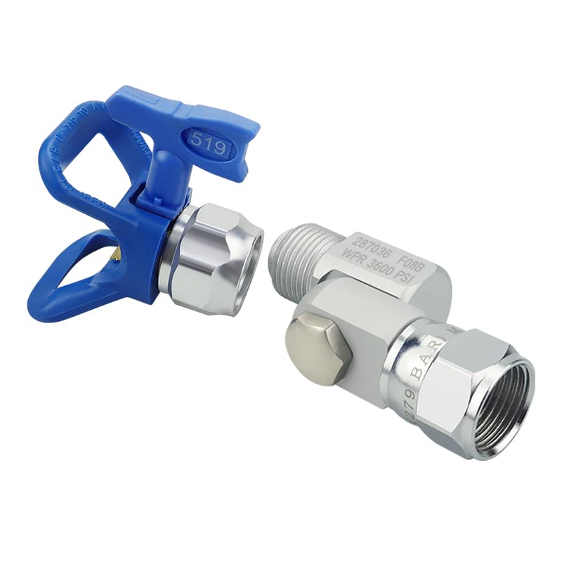 Airless Paint Spray Gun Swivel Joint Compatible with Graco 235486 7/8 Inch Thread 180 Degree Rotation