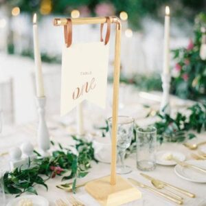 Hannella Table Number Holders , Wedding Table Numbers , Table Numbers for Wedding Reception , Reserved Table Signs , Table Number Stands , Gold Table Number 1-15 , Numbers , Wooden Numbers