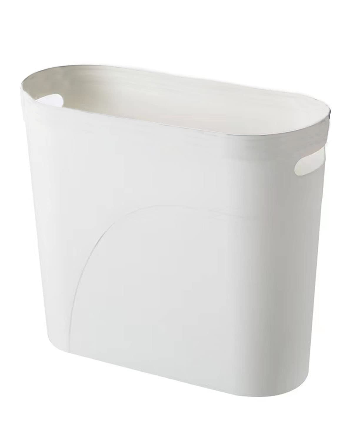 YAZEES Bathroom Small Trash Can, 3 Gallon Slim Plastic, White