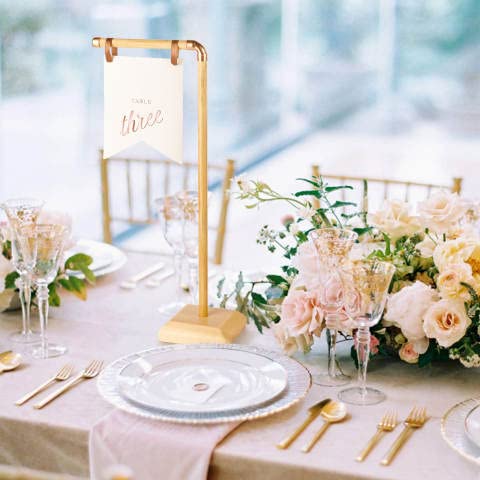 Hannella Table Number Holders , Wedding Table Numbers , Table Numbers for Wedding Reception , Reserved Table Signs , Table Number Stands , Gold Table Number 1-15 , Numbers , Wooden Numbers