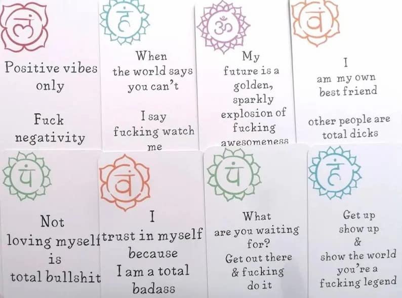 16pcs Funny Affirmation Card Gift: Positivity Affirmation Cards | Daily Affirmation Cards Motivational Phrase | Affirmation Cards Set | Positive Affirmations Cards | Birthday Cards for self Friends