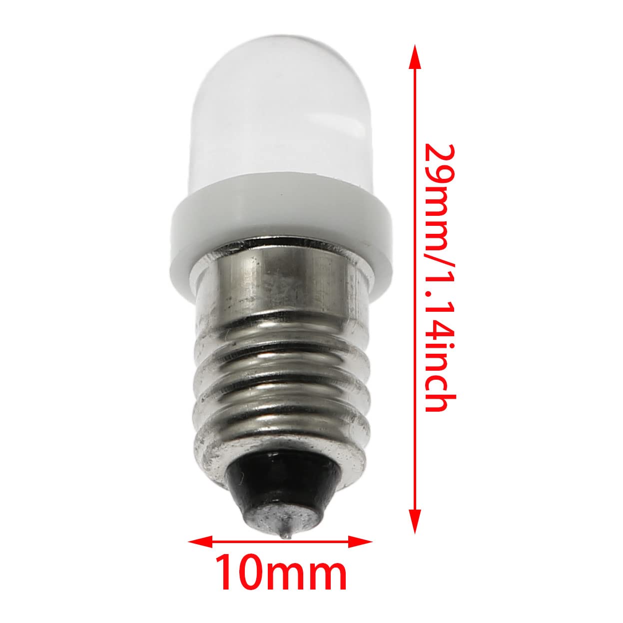 10PCS 0.2W 6V E10 Mini Led Bulb, Miniature Screw Base Light Bulbs LED Indicator for Home Experiment Circuit Electrical Test Accessories