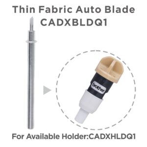 2 Pack Thin Fabric Auto Blade CADXBLDQ1 Replacement Accessory for Brother ScanNCut DX, Cuts Textiles 0.25-0.5mm Thick, for Quilting Pieces, Applique and More