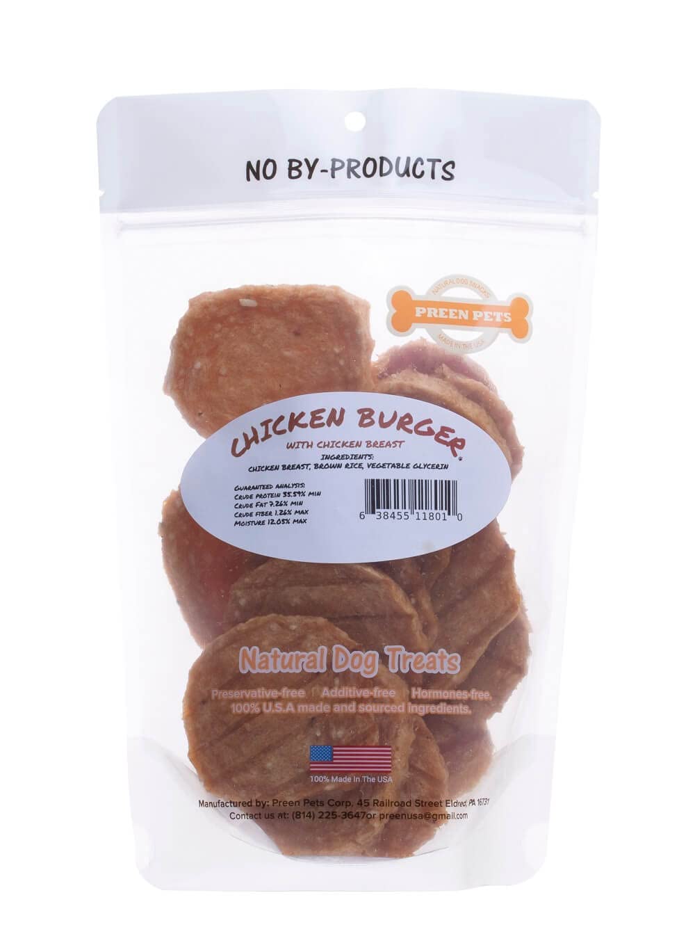 Preen Pets Chicken Breast Burger (4OZ)