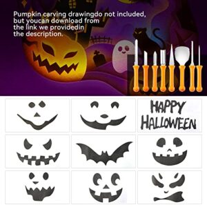 YUET 21PCS Halloween Pumpkin Carving Kit, Professional Sculpting Tools Carving Set, Heavy Duty Stainless Steel, w/Stickers Carrying Bag, for Halloween Decorations Jack-O-Lanterns LED Pumpkin Light