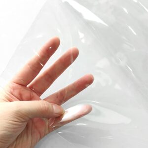 HYANG Transparent PVC Super Clear Holographic Vinyl Faux Leather Sheets 1 Roll 12''x47'' (30cmx120cm) for DIY Bows Earrings Bags DIY Crafts Making (HY-101)