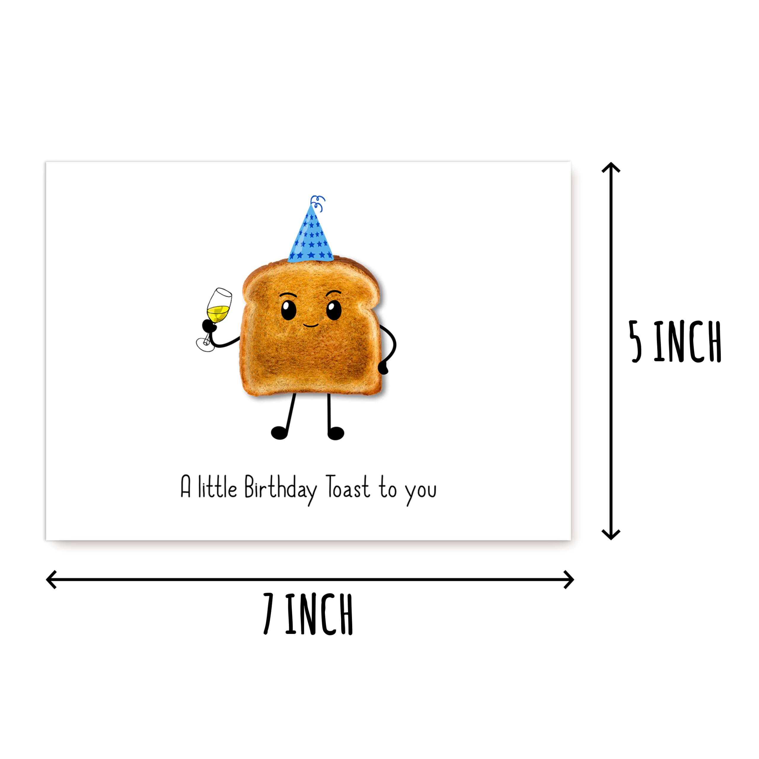 A Little Birthday Toast To You - Birthday Toast Birthday Card Card For Him Card For Her Funny Birthday Card - Bread Greeting Card - Funny Greeting Card.