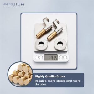 Airuida Antique Brass Wall Mount 2.17 Inch Extended Thread Adjustable Swing Arms 3-3/8 Inch Clawfoot Bathtub Shower Faucet Adapter Commercial Utility Eccentric Screw Plus Size 1 Pair