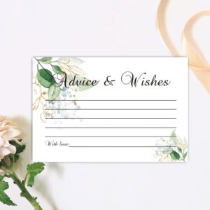 FARHTINANFX 50 Advice And Wishes For The New Mr And Mrs, Bride And Groom Weddings, Bridal Showers, Marriage Advice Cards(4" x 6")