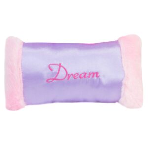 Sophia's Fur and Satin Sleeping Bag and Dream Embroidered Pillow for 18 Inch Dolls, Pink/Purple