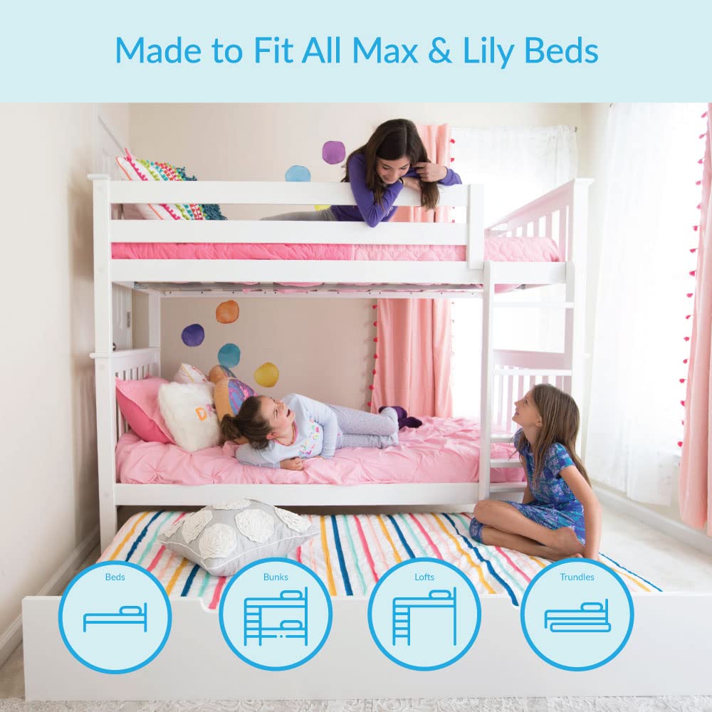 Max & Lily Two Pack 5 Inch Twin Memory Foam Mattress with Breathable, Washable Cotton Cover