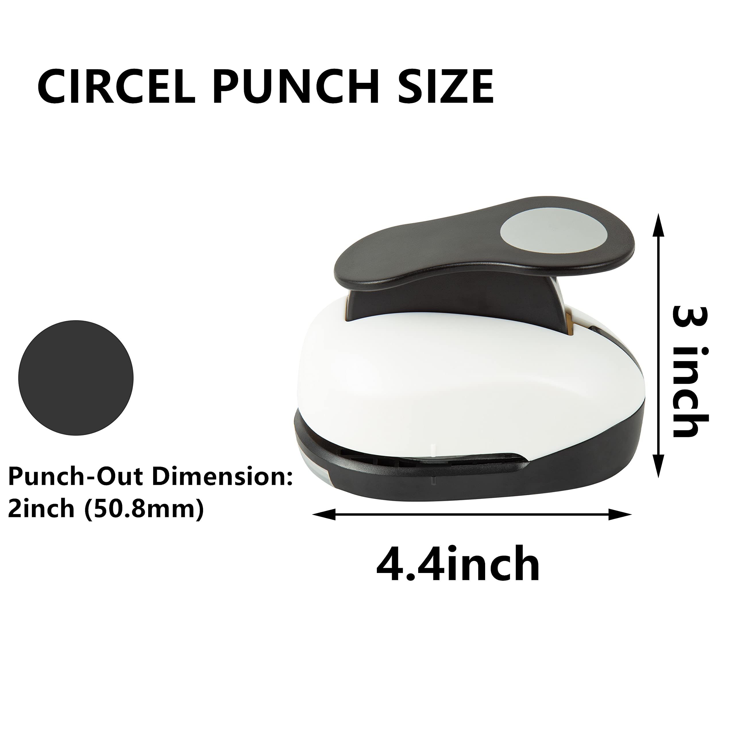 2"inch Hole Punch Circle Cutter Punches Paper Circles Craft Punches Large Circle Anywhere Punch, Whole, Round,Window,DIY Handmade Scrapbooking Engraving,Arts, (50.8mm) Circular