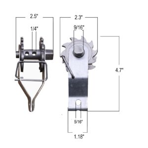 Electric Fence Wire Strainer, 12PCS Heavy Duty Inline Wire Tensioner, Wire Ratchet Tensioner for Electric Fence, Farm Fence