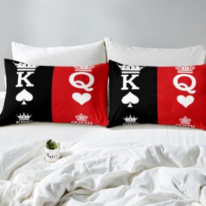 Feelyou Couple Lover Duvet Cover Adults Valentine Day Bedding Set for Adults Ultra Soft Romantic Comforter Cover Set Simple Modern Bedspread Cover Room Decor Queen Size Bedclothes Zipper