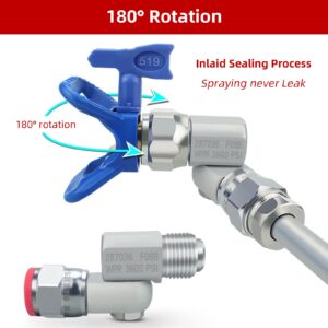 Airless Paint Spray Gun Swivel Joint Compatible with Graco 235486 7/8 Inch Thread 180 Degree Rotation