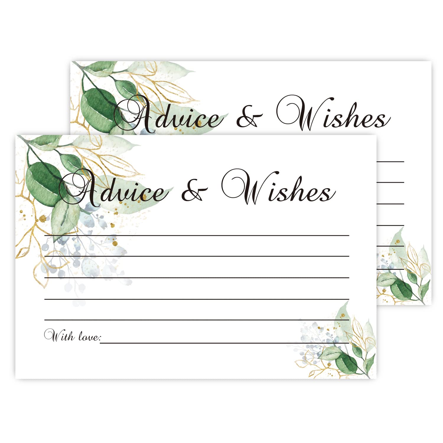 FARHTINANFX 50 Advice And Wishes For The New Mr And Mrs, Bride And Groom Weddings, Bridal Showers, Marriage Advice Cards(4" x 6")