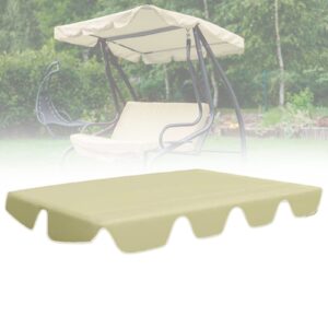 patio waterproof swing canopy cover - 600d oxford tarp outdoor garden swing protective replacement top tent (75"x 52"x 6")