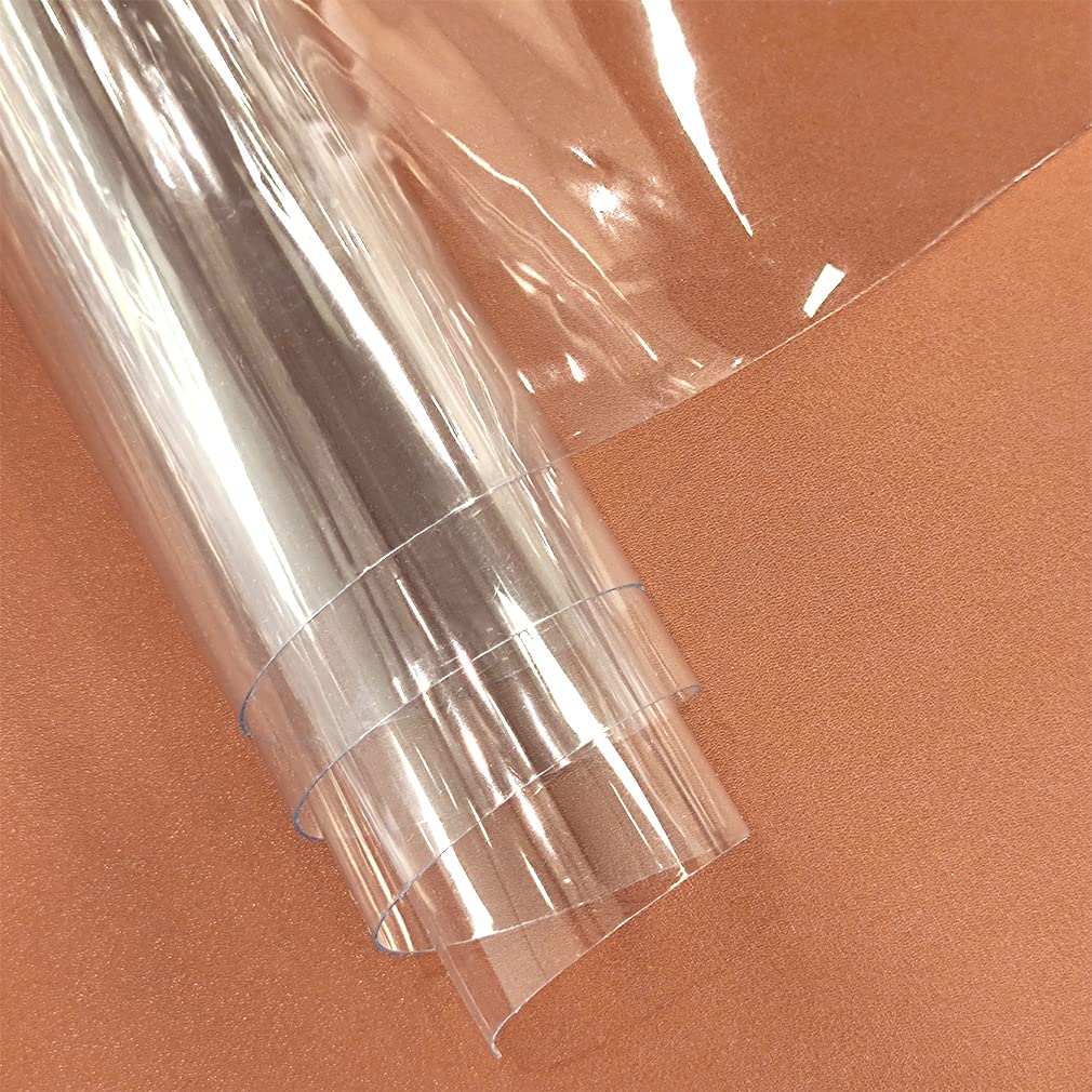 HYANG Transparent PVC Super Clear Holographic Vinyl Faux Leather Sheets 1 Roll 12''x47'' (30cmx120cm) for DIY Bows Earrings Bags DIY Crafts Making (HY-101)