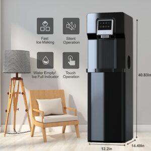 SOOPYK 2 in 1 Water Cooler Dispenser with Ice Maker Bottom Load 18 lbs in 24 hrs for Home Office(Without HOT Water)