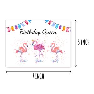 Birthday Queen - Birthday Card Flamingo - Happy Birthday Card For Women - Birthday Card For Her - Meaningful Greeting Cards.