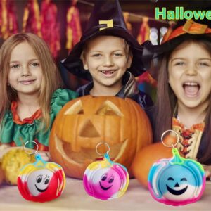 20 Packs Bulk Halloween Pumpkin Fidget Mini Pop for Kids Party Favors and Classroom Students Gifts