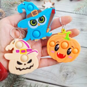 30 Packs Bulk Halloween Spider Ghost Fidget Mini Pop for Kids Party Favors and Classroom Students Gifts