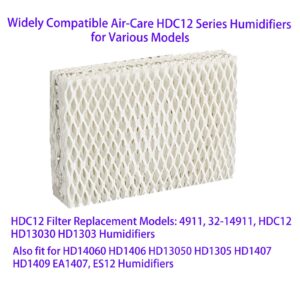 HOMFILBIT HDC12 Humidifier Replacement Wicks Filter Fit for Air-Care 4911 32-14911 Essick HD13030 HD1303 HD14060 HD1406 HD13050 HD1305 HD1407 HD1409 EA1407 ES12 Humidifiers (4 Pack)