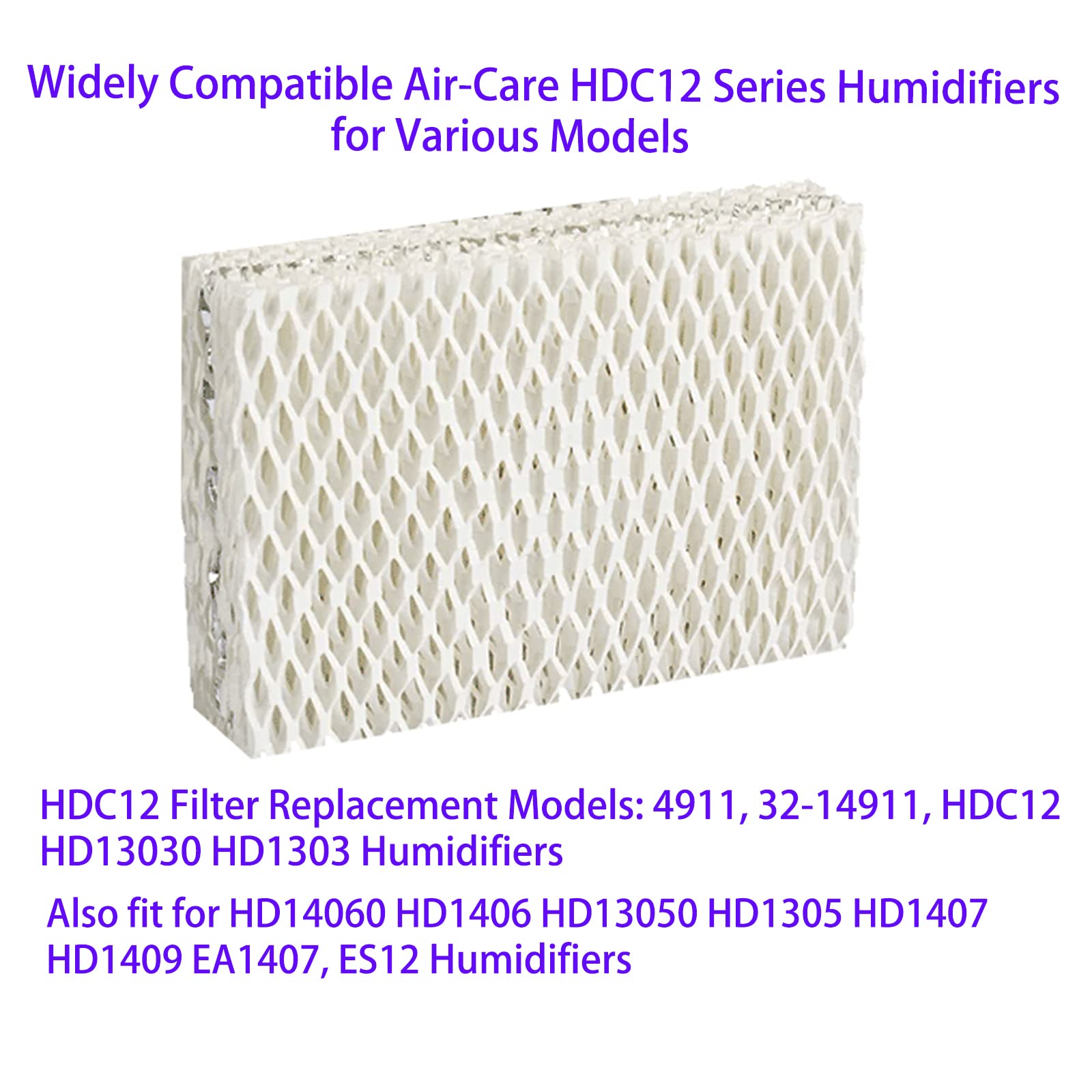 HOMFILBIT HDC12 Humidifier Replacement Wicks Filter Fit for Air-Care 4911 32-14911 Essick HD13030 HD1303 HD14060 HD1406 HD13050 HD1305 HD1407 HD1409 EA1407 ES12 Humidifiers (4 Pack)