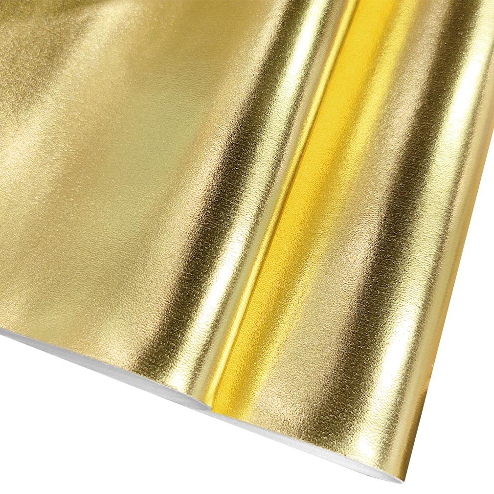 HYANG Smooth Solid Color Gold Faux Leather Sheets 1 Rolls 12 X53 (30cmX135cm),Faux Leather is Great for, Bows,Earrings HYANG-7115 HYANG-7115