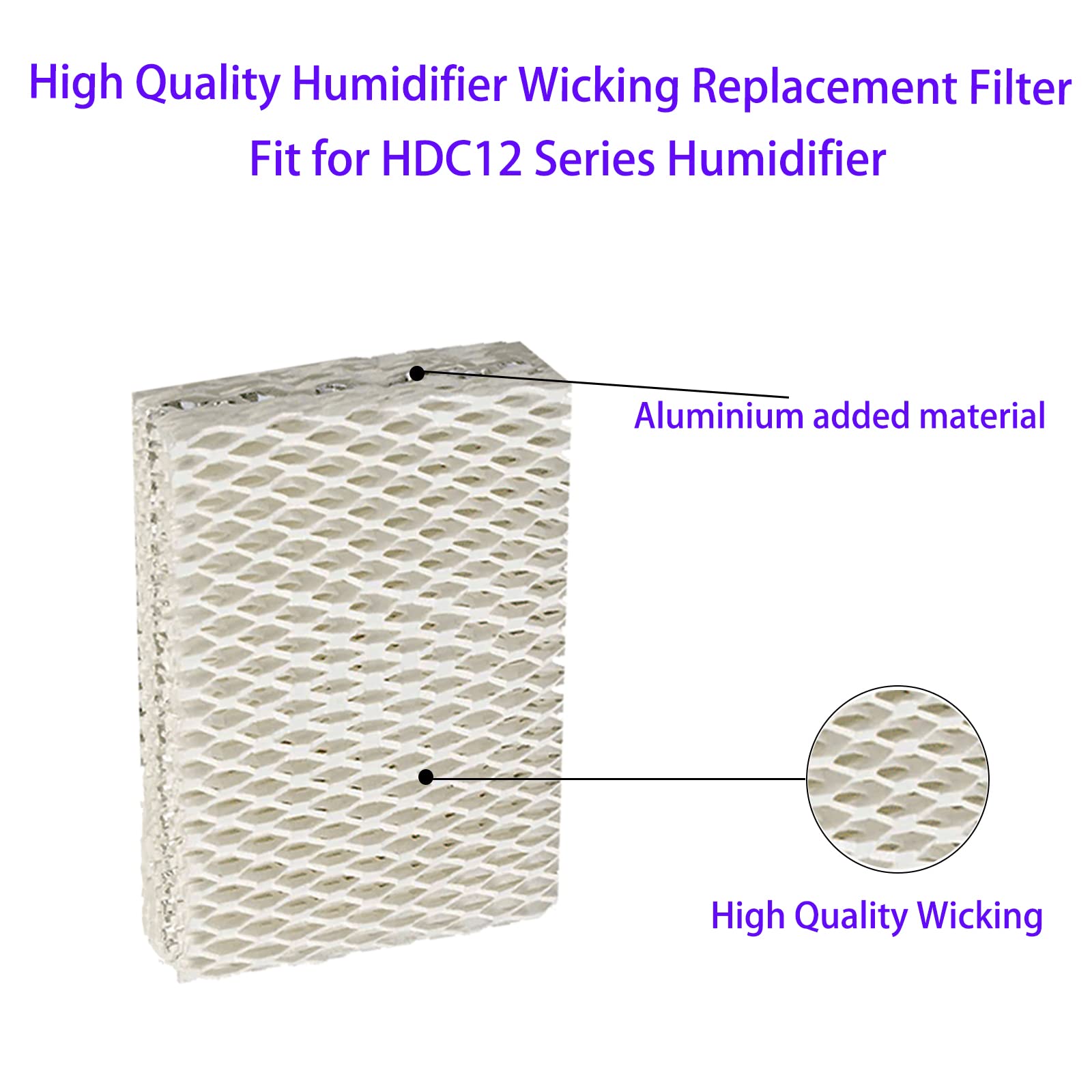 HOMFILBIT HDC12 Humidifier Replacement Wicks Filter Fit for Air-Care 4911 32-14911 Essick HD13030 HD1303 HD14060 HD1406 HD13050 HD1305 HD1407 HD1409 EA1407 ES12 Humidifiers (4 Pack)