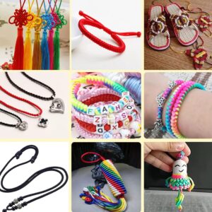 2 mm 330 Feet Satin Nylon Cord String for Jewelry Making Bracelet Necklaces Beading Thread Rattail Macrame Kumihimo Chinese Knot Craft