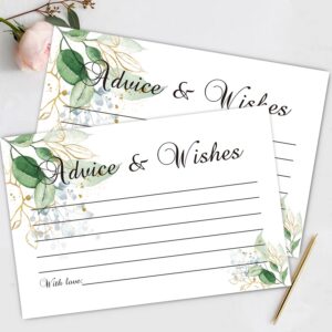 FARHTINANFX 50 Advice And Wishes For The New Mr And Mrs, Bride And Groom Weddings, Bridal Showers, Marriage Advice Cards(4" x 6")