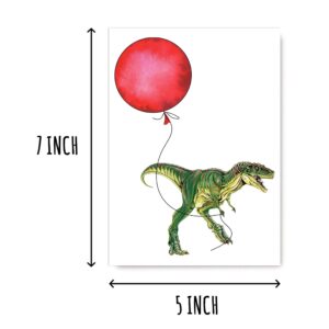 OystersPearl T Rex Dinosaur Birthday Card - Have A Dinomite Birthday - Funny Birthday Card - Dinosaur Card - T-Rex Card - Birthday Card Of A T Rex., 5 x 7 inches