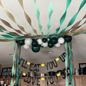 Crepe Paper Streamers 9 Rolls 738 ft Crepe Paper Decorations for Dinosaur Birthday Party, Natural Theme or Green Party(Jungle Green Combo)