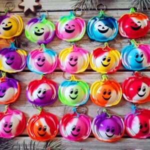 20 Packs Bulk Halloween Pumpkin Fidget Mini Pop for Kids Party Favors and Classroom Students Gifts