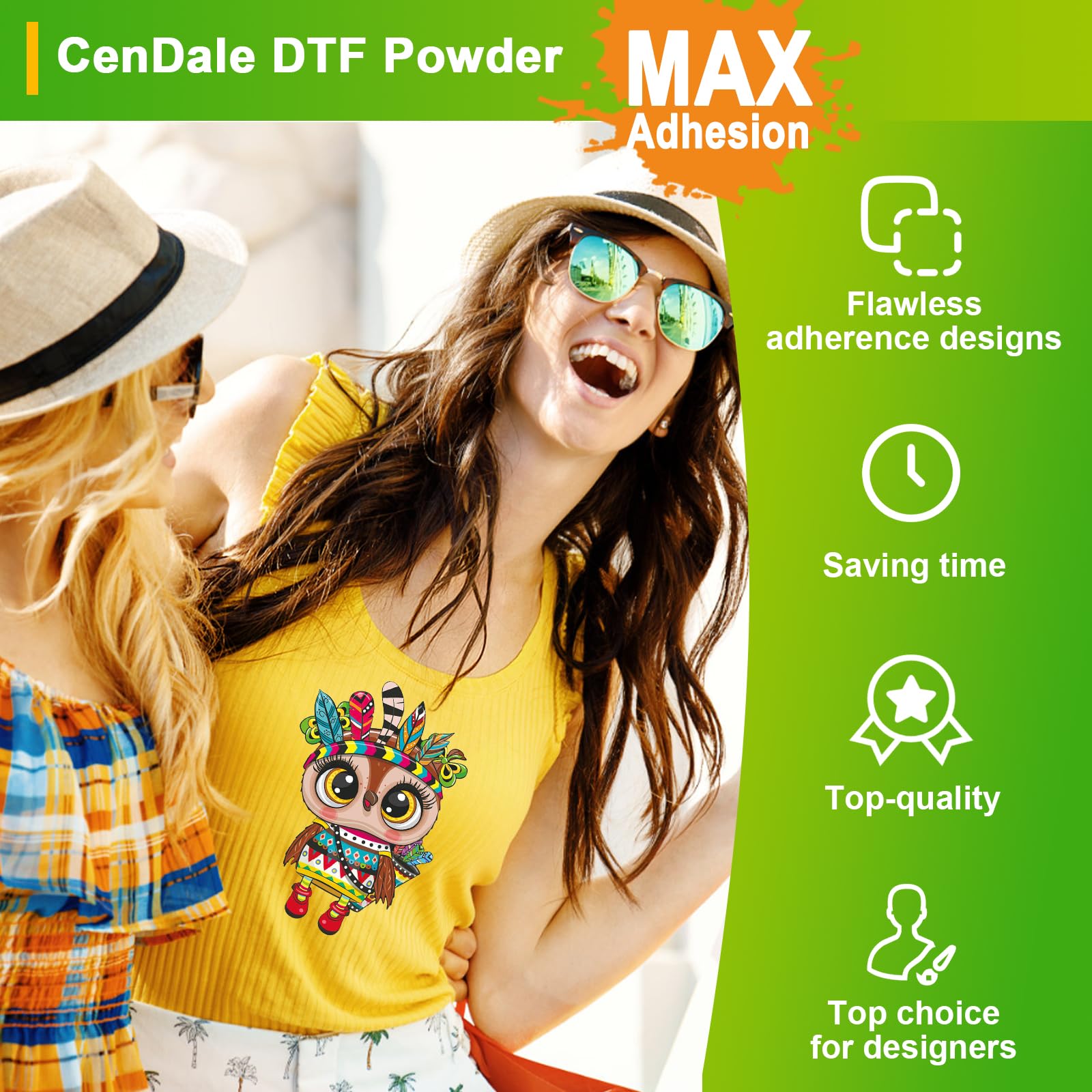 CenDale 1000G White DTF Transfer Powder: Hot Melt Adhesive Digital DTF Powder for Sublimation, Ideal for All Fabrics Including Jeans and Cotton T-Shirts, Compatible with DTF and DTG Printers