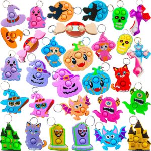 30 packs bulk halloween spider ghost fidget mini pop for kids party favors and classroom students gifts