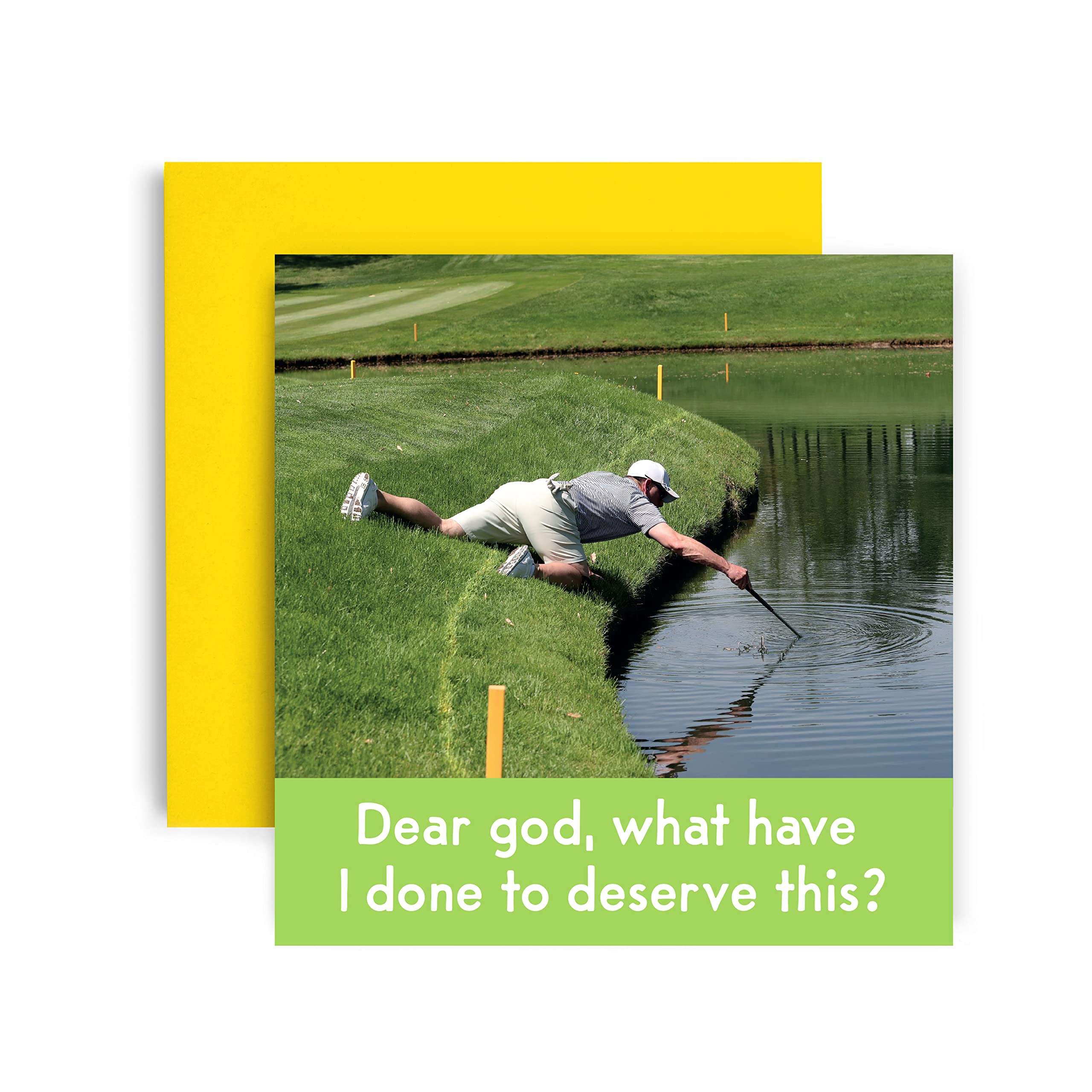 Huxters Golf Birthday Cards for men - Husband birthday card - Funny Birthday Cards for Men - Dad Birthday Card - Golf retirement card - mens golf card - 14.8cm Square