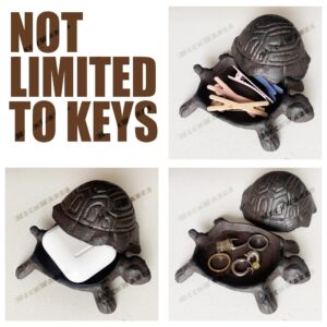 MechWares – Animal Style Cast Iron Key Hider- Hidden Key Holder for Outdoor and Indoor -Room Decoration- Garden Accessory- for Key | Ear Studs | Ring | Paper Clip- 1 Pcs (Turtle-Small)