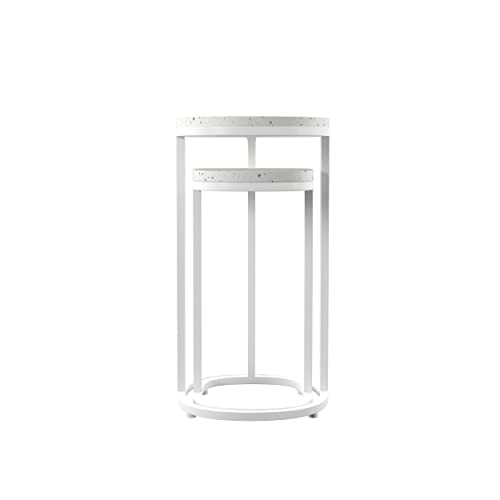 SEI Furniture Vicanno Terazzo Outdoor Accent Tables, White