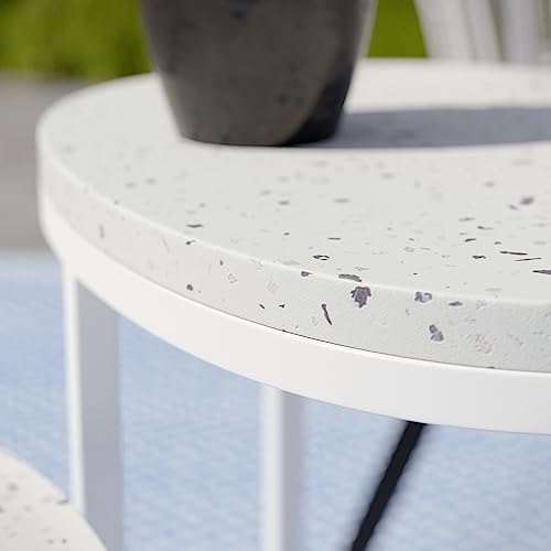 SEI Furniture Vicanno Terazzo Outdoor Accent Tables, White