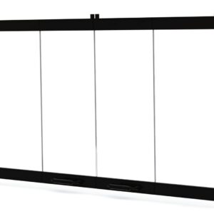 Fireplace Glass Door Set for Heatilator Fireplace Model# E36, E-36I, EC36, EC-36I, EL36, BC36R, BC36C (Black Finish)