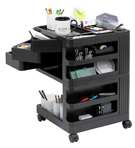 SD STUDIO DESIGNS Kubx Pro Mobile Rotating 4-Sided Storage Organizer with Multiple Compartments