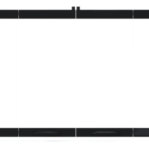 Fireplace Glass Door Set for Heatilator Fireplace Model# E36, E-36I, EC36, EC-36I, EL36, BC36R, BC36C (Black Finish)