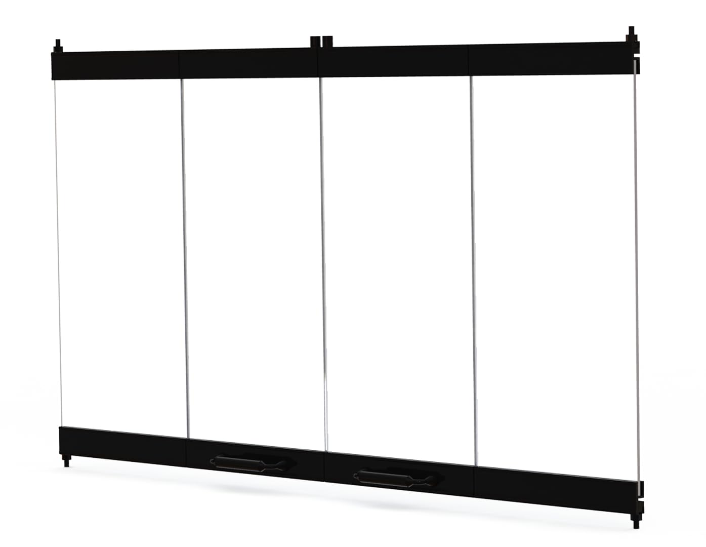 Fireplace Glass Door Set for Heatilator Fireplace Model# E36, E-36I, EC36, EC-36I, EL36, BC36R, BC36C (Black Finish)