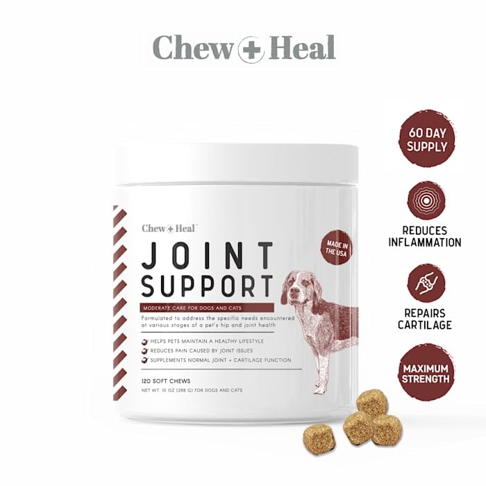 Chew + Heal Joint Support Dog Supplement, Count of 120