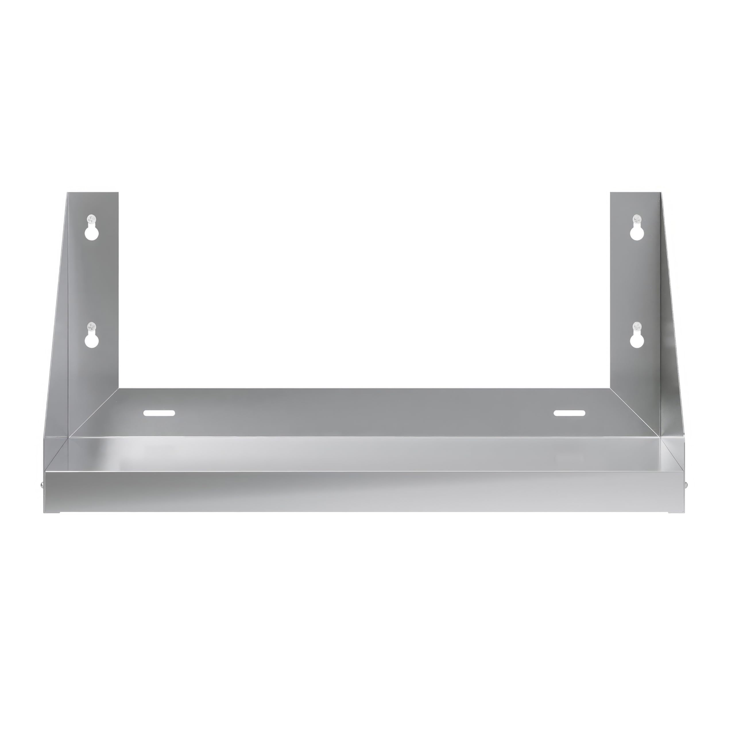 AmGood Stainless Steel Wall Shelf with Side Guards (24" Long x 12" Deep)