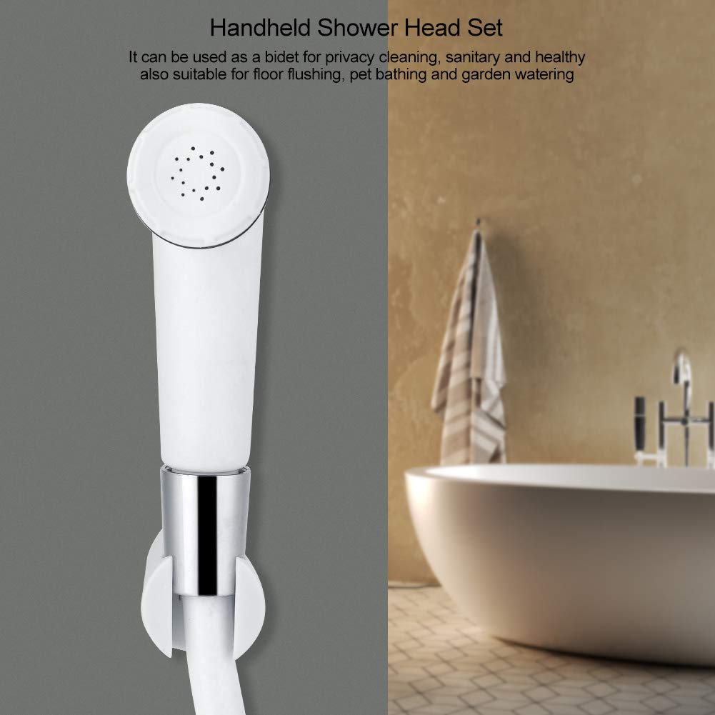 Handheld Bidet Sprayer, Portable Bidet Sprayer Set Bidet Sprayer Portable Women's Wash Sprayer Nozzle Holder Hose Kit for Bathroom Toilet White