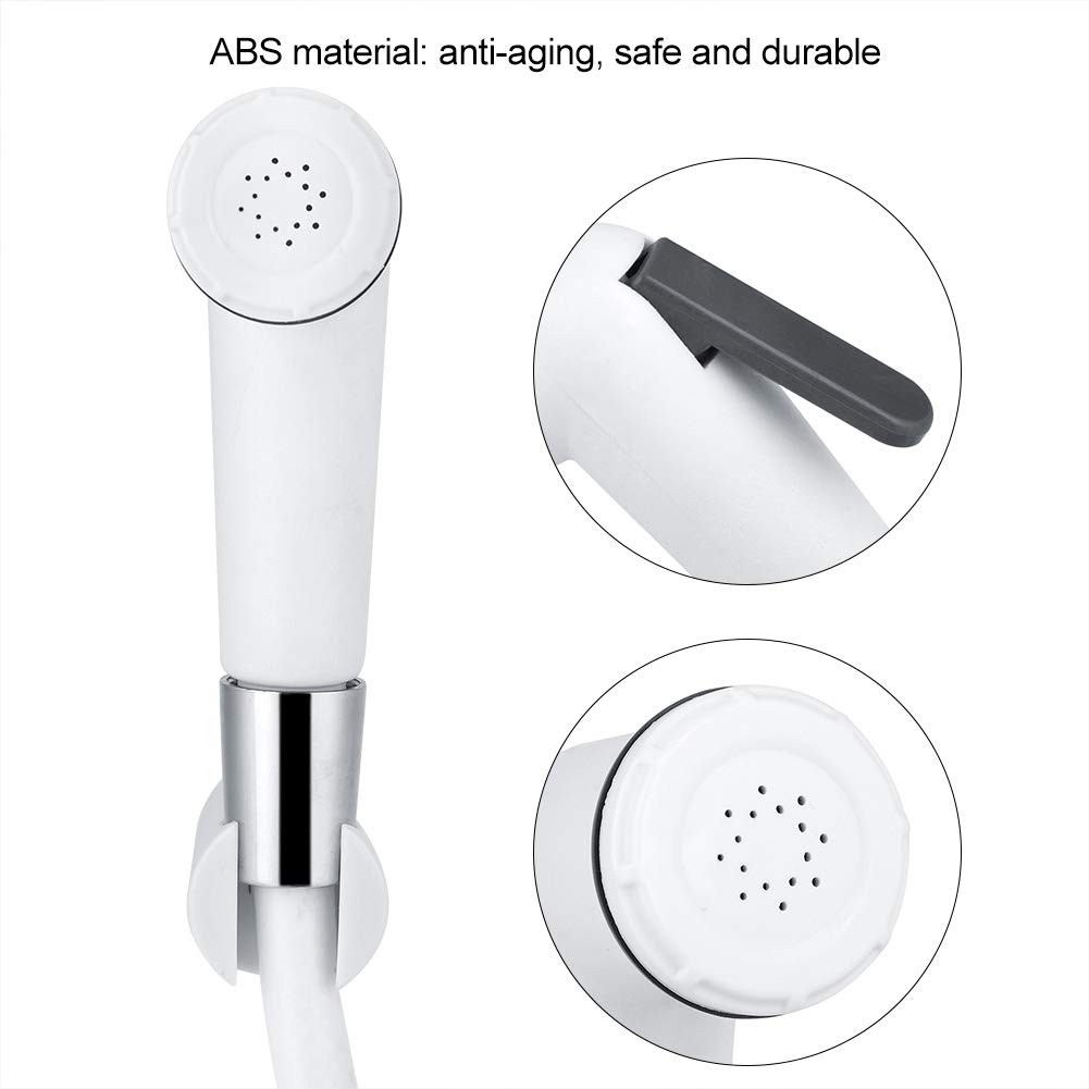 Handheld Bidet Sprayer, Portable Bidet Sprayer Set Bidet Sprayer Portable Women's Wash Sprayer Nozzle Holder Hose Kit for Bathroom Toilet White