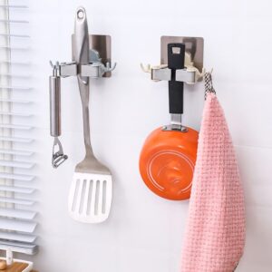 2pcs Hook up Wall Mounted Mop Holder Broom Organizer Wall-mounted Mop Holder Mop Hanger Broom Hook Mop Organizer Punch- Mop Hook Broom Holder Mop Clip Broom Hanger